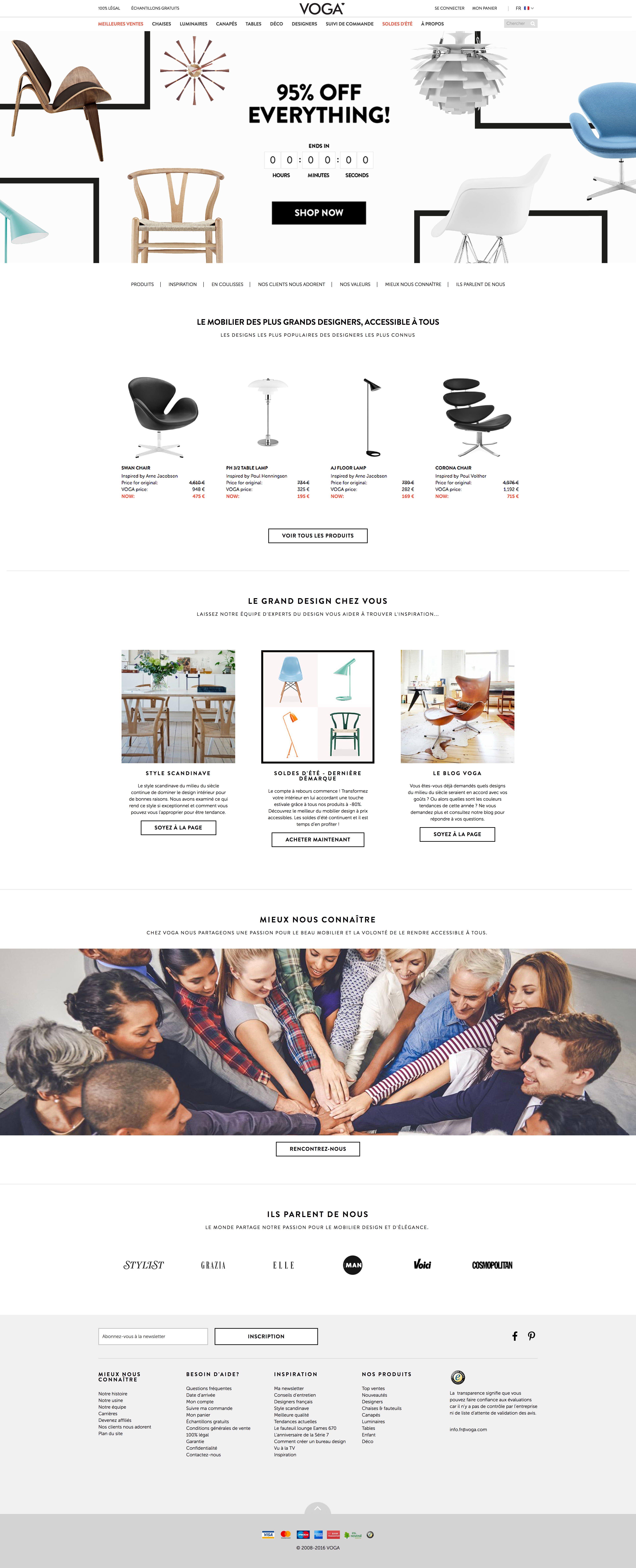 Webdesign voga homepage, graphic design with ux